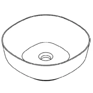 Vasque � poser Oblong 41x41cm Blanc - DECOTEC R�f. 179038100001