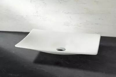 Vasque � poser Rialto 60cm Solid D�cor Blanc polaire - DECOTEC R�f. 1214281