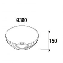 Vasque à poser Séduction Ø39cm Céramique Blanc - SALGAR Réf. 21854