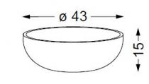 Vasque à poser Stone en pierre Diam. 43 cm - Prof. 15 cm - SANIJURA Réf. 550109