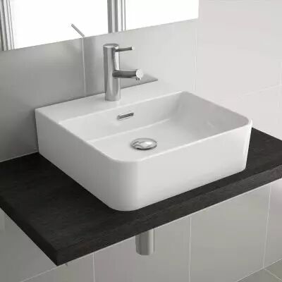 Vasque � poser Tento 40cm perc�e 1 trou Blanc - SALGAR R�f. 24551