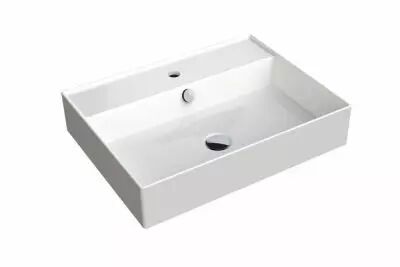 Vasque c�ramique CUBA L60 x P46 x H13 cm - Avec trop plein int�gr� - DECOTEC R�f. 1208221