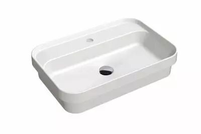 Vasque c�ramique Donna L60 x P40 x  H13 cm - Sans trop plein int�gr� - DECOTEC R�f. 1208211