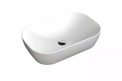 Vasque c�ramique MILO L60 x P40 x H12,5 cm - Sans trop plein int�gr� - DECOTEC R�f. 1208231