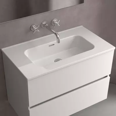 Vasque CONSTANZA 101x46cm non perc�e Porcelaine blanche - SALGAR R�f. 114559