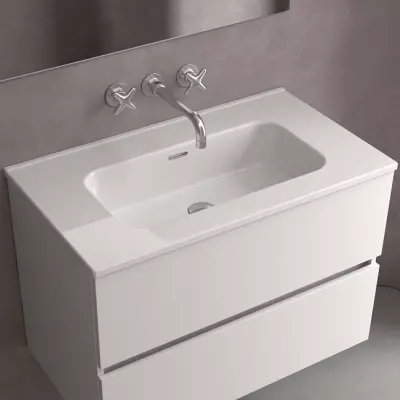 Vasque CONSTANZA 81x46cm non perc�e Porcelaine blanche - SALGAR R�f. 114558