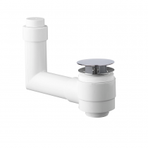 Vasque monobloc semi-encastrée Lotus Ø46 en Céramyl® blanc avec trop plein invisible - DECOTEC Réf. 1816332
