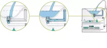 Vasque semi-encastr&eacute;e Lotus &Oslash;46 C&eacute;ramyl&reg; avec trop-plein invisible / bonde clic-clac (perc&eacute;e 1 trou robinet) - DECOTEC 1816332