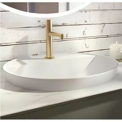 Vasque semi-encastr�e R�sonance 55x43cm Solid Surface Blanc polaire - DECOTEC R�f 1821121
