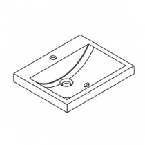 Vasque semi-encastrée Séréna 50cm Céramyl® - DECOTEC Réf. 1240011