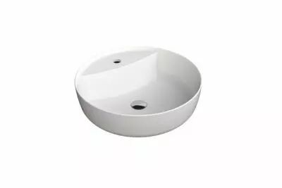 Vasque solid surface KARMA robinet diam. 50 x H15 cm - Livr�e avec syst�me de trop plein invisible - DECOTEC R�f. 1208242