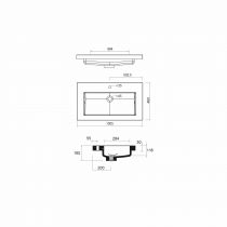 Vasque Toscana 100.5cm Blanc - SALGAR Réf. 20752