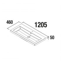 Vasque Toscana 120.5cm percée 1 trou Blanc - SALGAR Réf. 23396