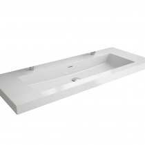 Vasque Toscana 120.5cm percée 2 trous Blanc - SALGAR Réf. 26938