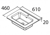 Vasque UNIIQ 61x46cm Blanc mat - SALGAR Réf. 113427