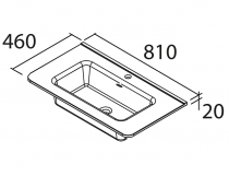 Vasque UNIIQ 81x46cm Blanc mat - SALGAR Réf. 113428