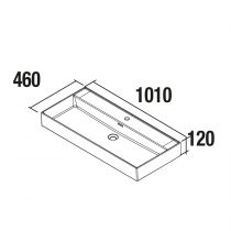 Vasque VENETO 101x46cm percée 1 trou Blanc - SALGAR Réf. 23397