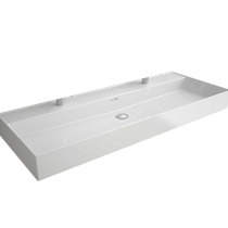 Vasque VENETO 121x46cm percée 2 trous Blanc - SALGAR Réf. 23399