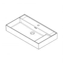 Vasque VENETO 81x46cm percée 1 trou Blanc - SALGAR Réf. 23401