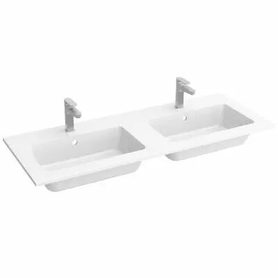 Vasque VILNA 120,5x46cm perc�e 2 trous SolidSurface - SALGAR R�f. 91237