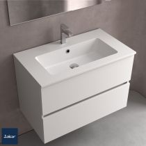 Vasque VILNA 90.5x46cm percée 1 trou SolidSurface - SALGAR Réf. 97040