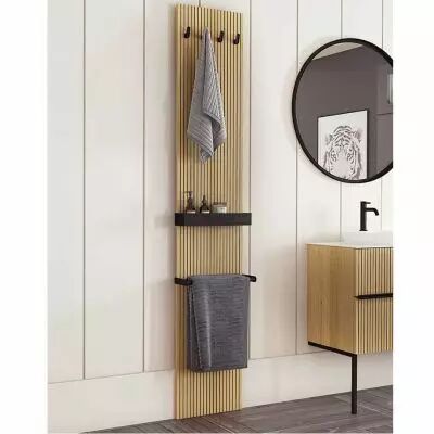 Vestiaire mural Woody Ch�ne brut naturel - DECOTEC R�f. 1821691