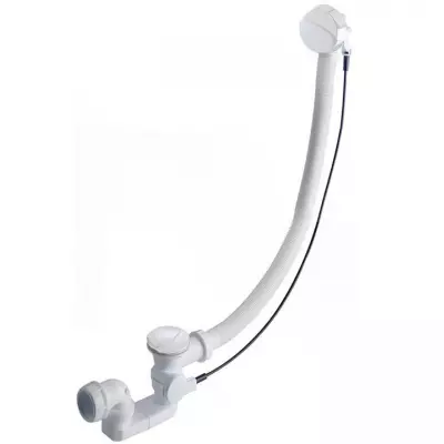 Vidage c�ble 1m avec bonde � recouvrement Blanc - JACOB DELAFON R�f. E70174-01R