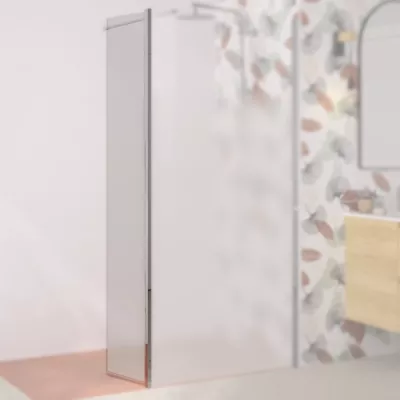 Volet mobile 35cm verre Cosmos XL droite profil� Chrom� - KINEDO R�f. PA2495CCOXED