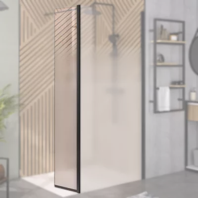 Volet mobile 35cm verre Cosmos XL droite profil� Noir mat - KINEDO R�f. PA2495NCOXED