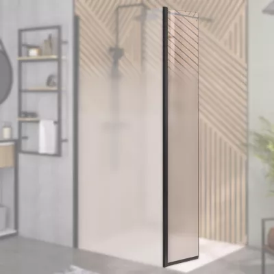 Volet mobile 35cm verre Cosmos XL gauche profil� Noir mat - KINEDO R�f. PA2495NCOXEG