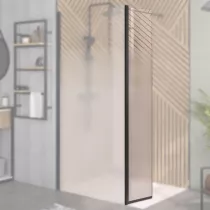 Volet mobile 35cm verre Cosmos XL gauche profilé Noir mat - KINEDO Réf. PA2495NCOXEG