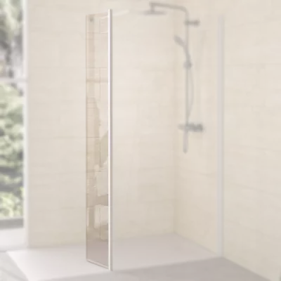 Volet mobile 35cm verre transparent profil� Blanc grain� - KINEDO R�f. PA2495BTNE