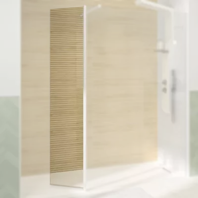 Volet pivotant Solo 6 verre transparent profil� Blanc mat - KINEDO R�f. PA2490BTN