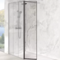 Volet pivotant Walk-in Premium Solo Design 45cm verre atelier profilé Noir mat - KINEDO Réf. PA8290NMATLE