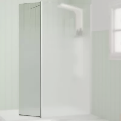 Volet pivotant Walk-in Premium Solo Design 45cm verre cosmos XL droite profil� Blanc grain� - KINEDO R�f. PA8290BGCOXED
