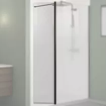 Volet pivotant Walk-in Premium Solo Design 45cm verre cosmos XL droite profilé Noir mat - KINEDO Réf. PA8290NMCOXED
