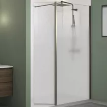 Volet pivotant Walk-in Premium Solo Design 45cm verre cosmos XL droite profilé Noir mat - KINEDO Réf. PA8290NMCOXED