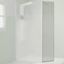 Volet pivotant Walk-in Premium Solo Design 45cm verre cosmos XL gauche profilé Blanc grainé - KINEDO Réf. PA8290BGCOXEG