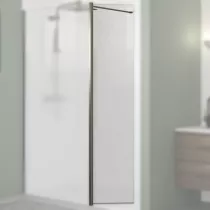 Volet pivotant Walk-in Premium Solo Design 45cm verre Cosmos XL gauche profilé Graphite brossé - KINEDO Réf. PA8290GCOXEG