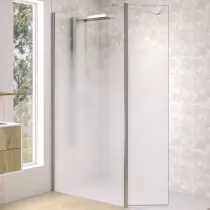 Volet pivotant Walk-in Premium Solo Design 45cm verre Cosmos XL gauche profilé Inox brossé  - KINEDO Réf. PA8290ICOXEG