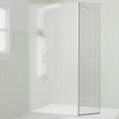 Volet pivotant Walk-in Premium Solo Design 45cm verre tissage profil� Blanc grain� - KINEDO R�f. PA8290BGTSGE