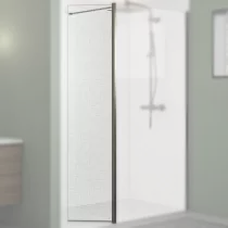 Volet pivotant Walk-in Premium Solo Design 45cm verre tissage profilé Graphite brossé  - KINEDO Réf. PA8290GTSGE