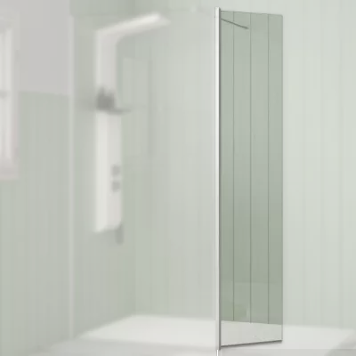Volet pivotant Walk-in Premium Solo Design 45cm verre transparent profil� Blanc grain� - KINEDO R�f. PA8290BGTNE