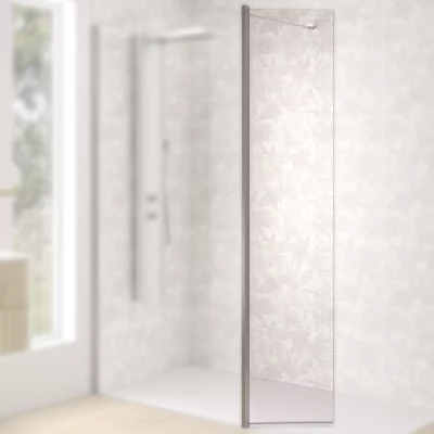 Volet pivotant Walk-in Premium Solo Design 45cm verre transparent profil� Inox bross�  - KINEDO R�f. PA8290ITNE