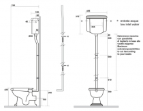 WC complet Chambord réservoir haut Blanc - Cristina Ondyna Réf. WCH1011
